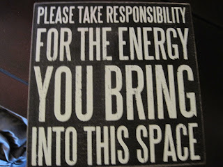 Sign about personal energy responsibility.